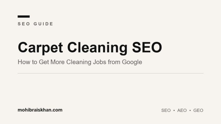 Carpet cleaning SEO guide: how a carpet cleaning business gets more jobs from Google