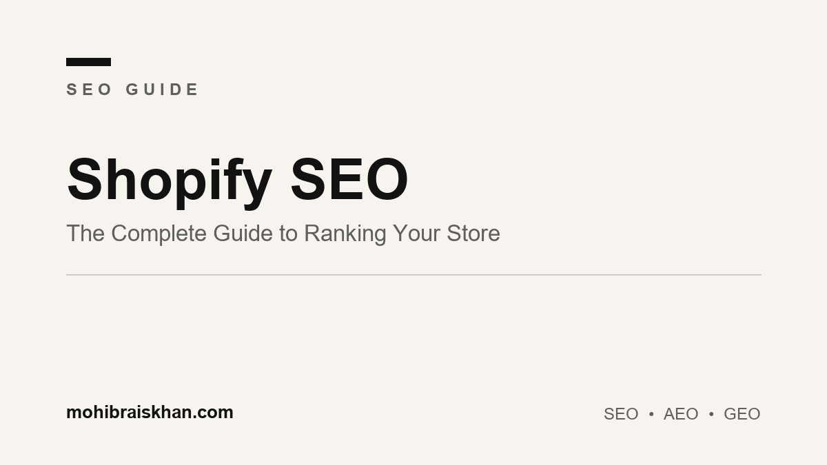 Shopify SEO guide: how to rank your Shopify store and grow organic sales