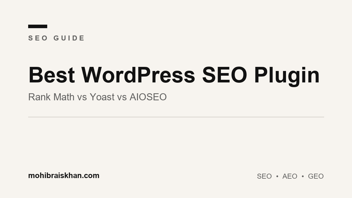 Best WordPress SEO plugin compared: Rank Math vs Yoast vs AIOSEO