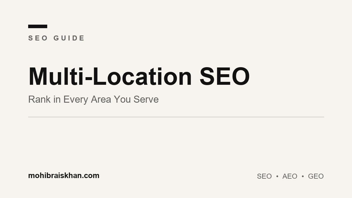 Multi-location SEO: how to rank in every area your business serves