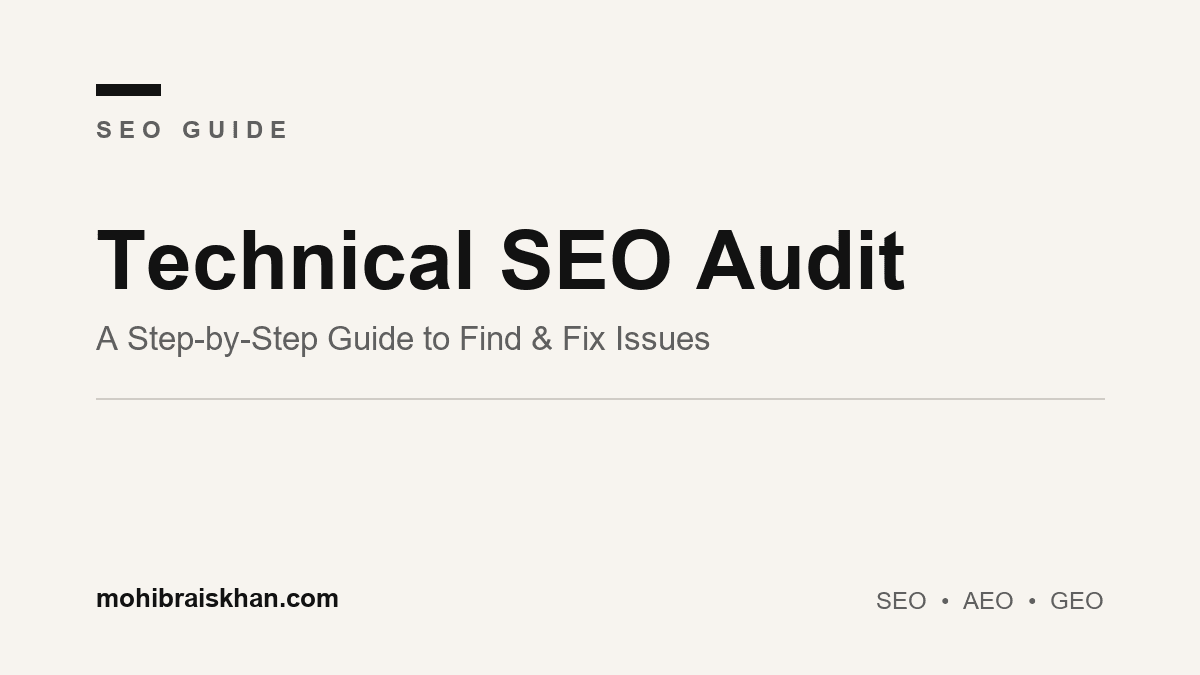 Technical SEO audit: a step-by-step guide to finding and fixing site issues