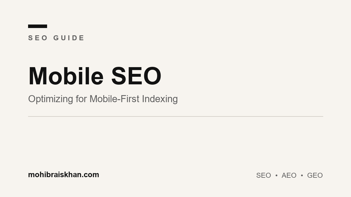 Mobile SEO: how to optimize for mobile-first indexing