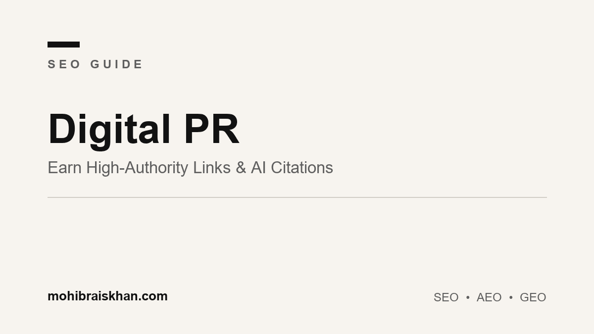 Digital PR: how to earn high-authority backlinks and AI citations