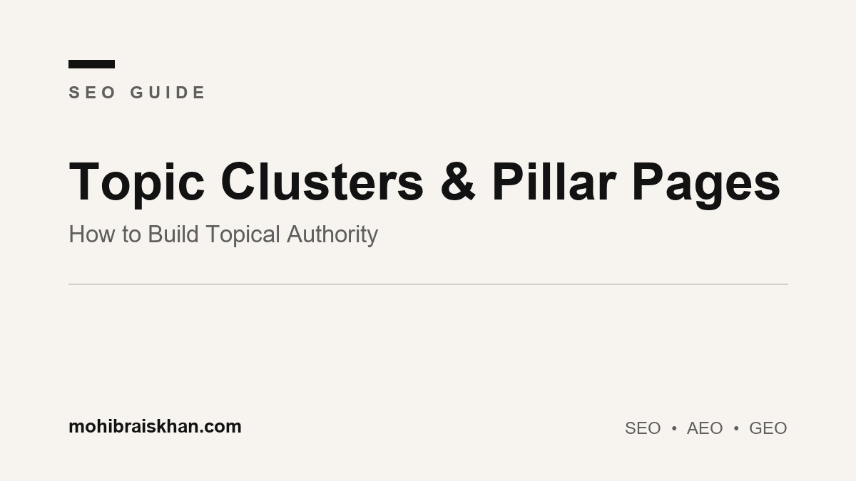Topic clusters and pillar pages: how to build topical authority