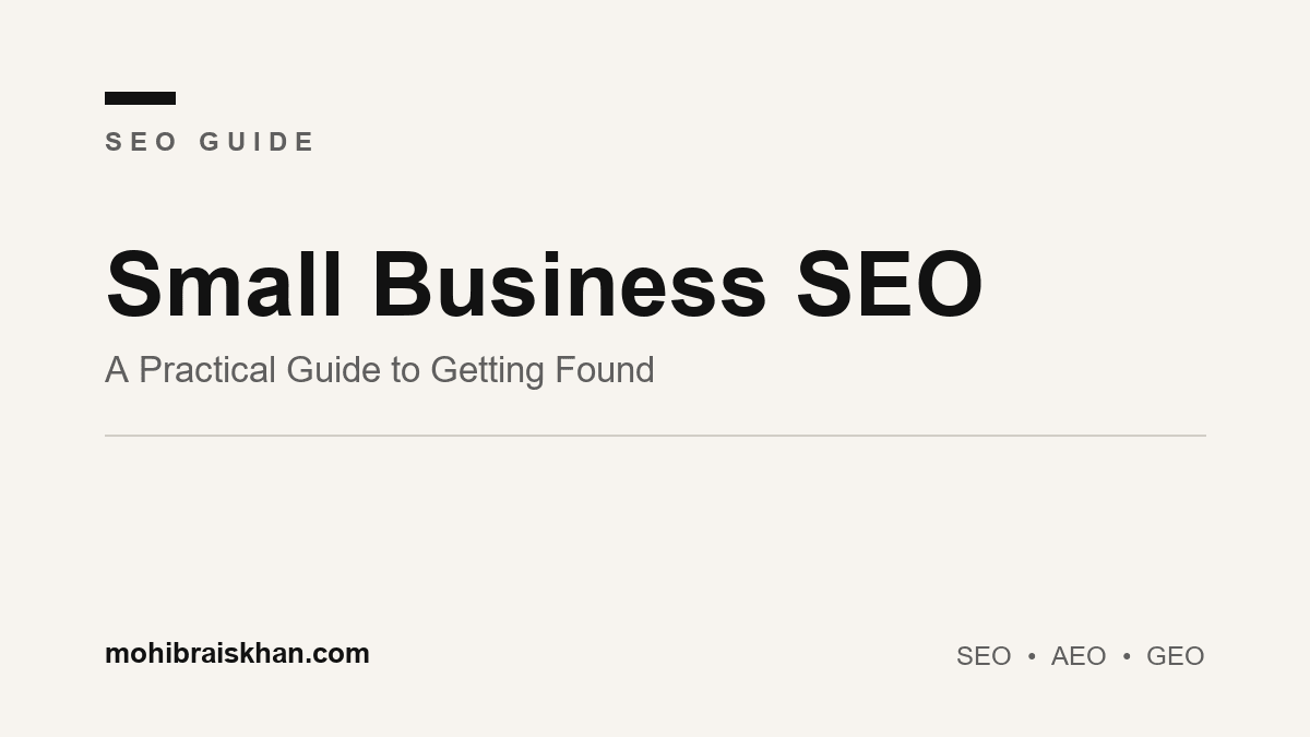 Small business SEO: a practical guide to getting found on Google