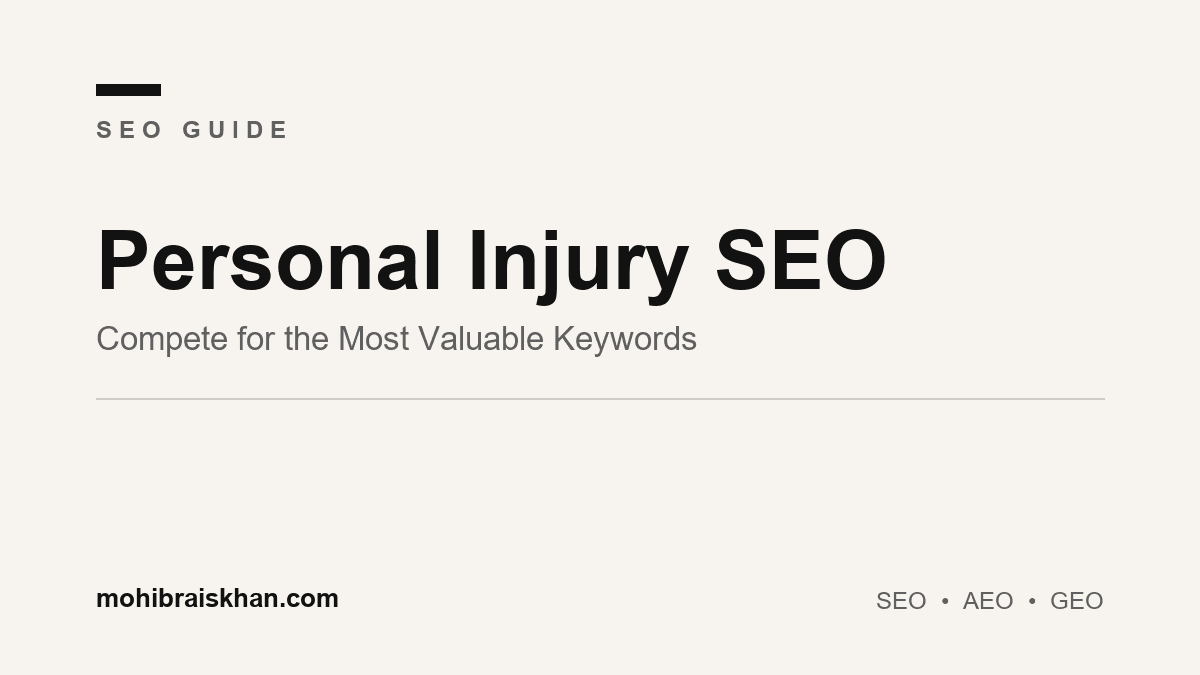 Personal injury SEO: how to compete for the most valuable legal keywords