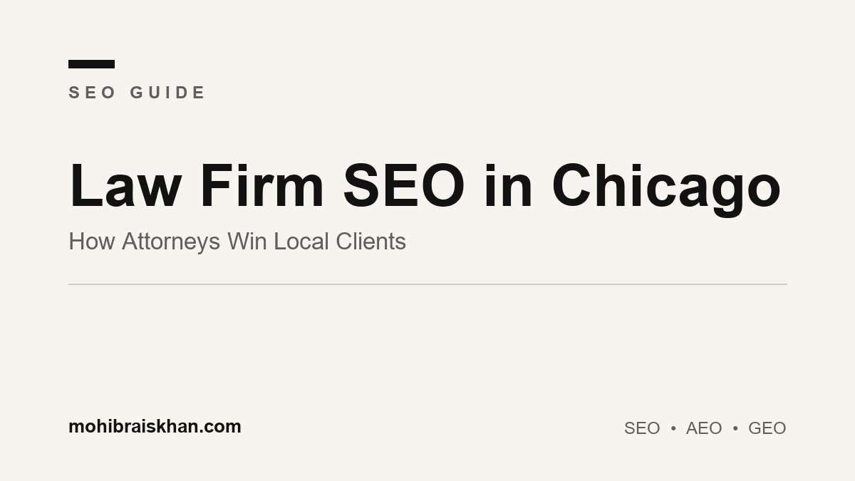 Law firm SEO in Chicago: how attorneys win local clients