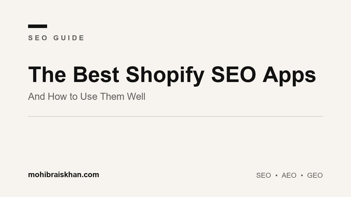 The best Shopify SEO apps and how to use them