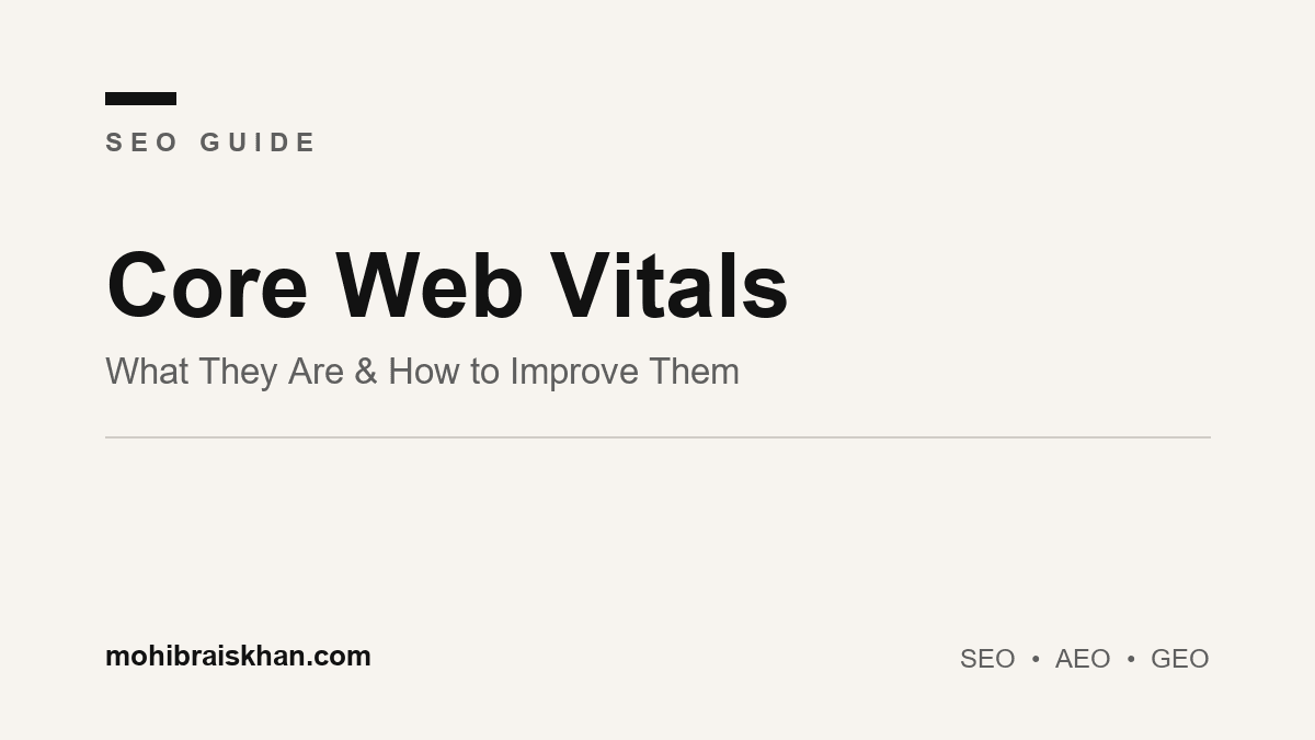 Core Web Vitals: what they are and how to improve them