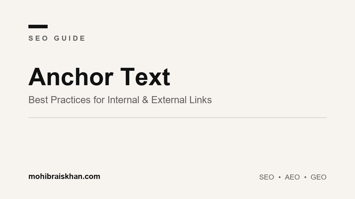 Anchor text best practices for internal and external links