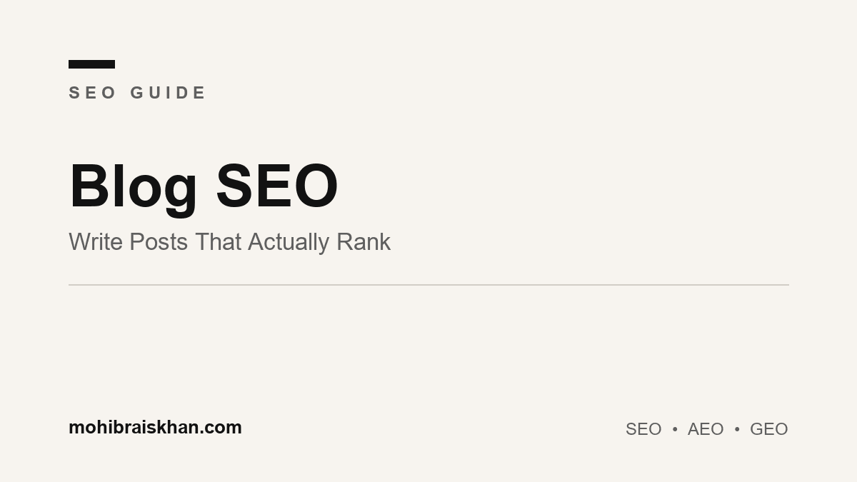 Blog SEO: how to write blog posts that rank