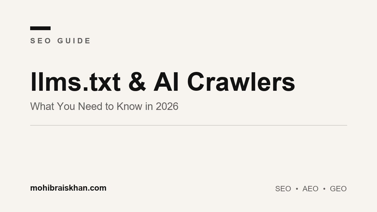 llms.txt and AI crawlers: what you need to know in 2026