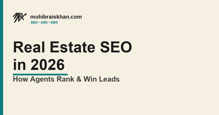 Real estate SEO in 2026 guide by MRK