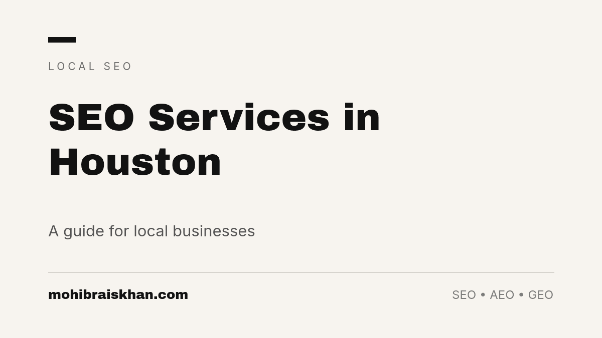 seo services in houston guide for local businesses