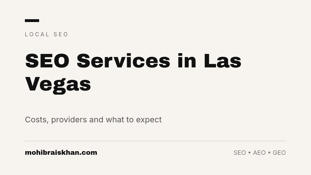seo services in las vegas costs providers and what to expect