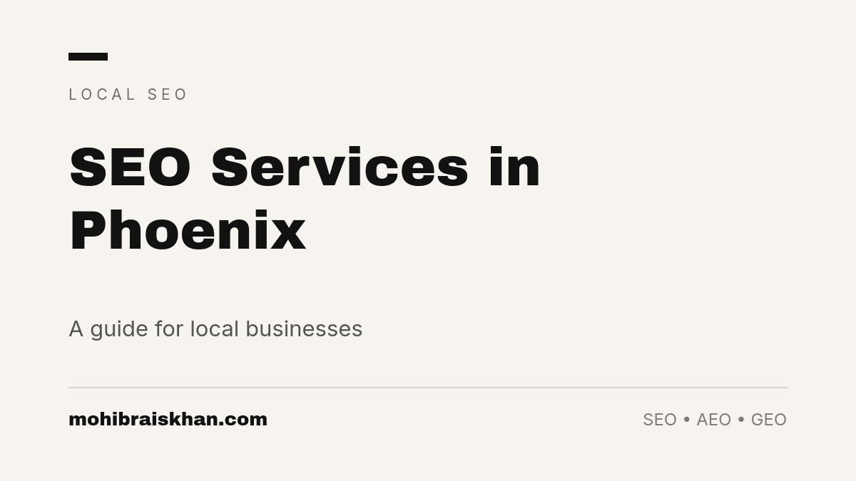 seo services in phoenix guide for local businesses